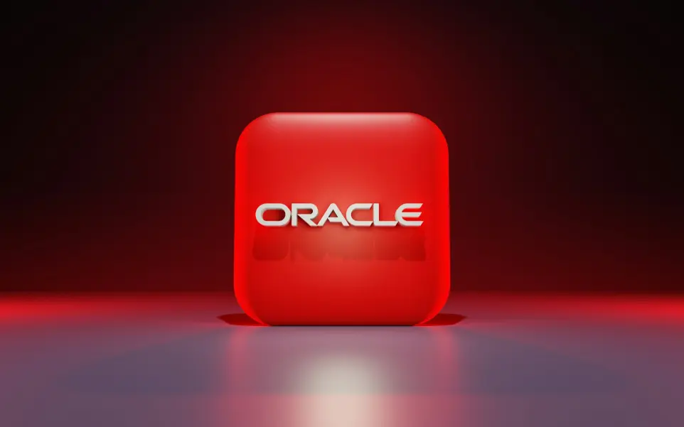 a red cube with white text